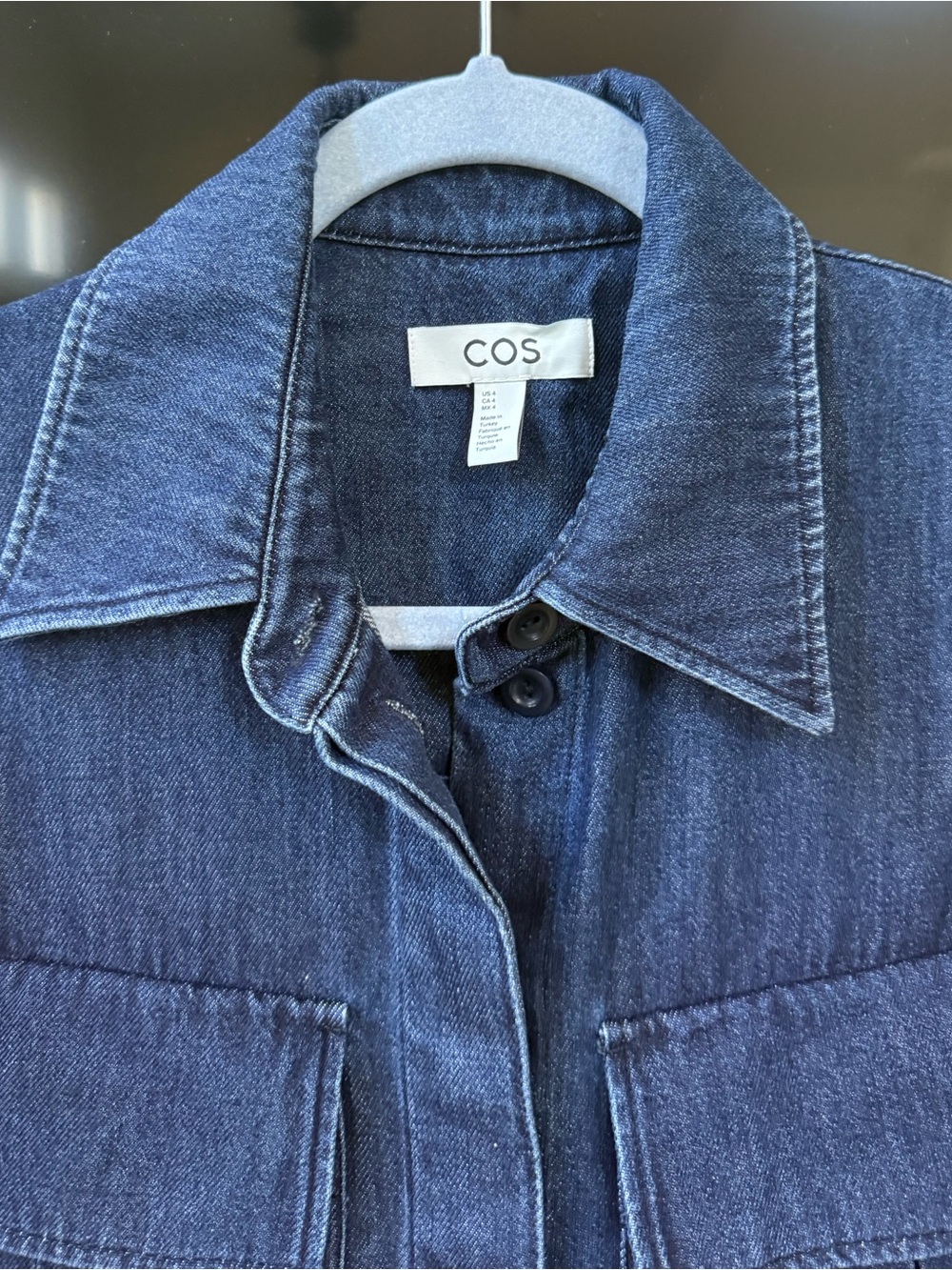 COS Denim Minimalist Belted Dress - Picture 3 of 11